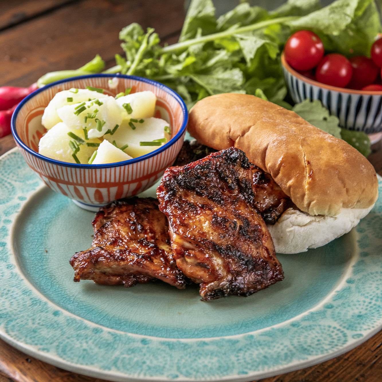 Smoky BBQ Boneless Chicken Thigh x 2 - Paley Farm